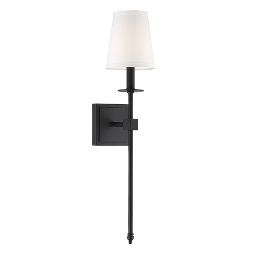 Monroe Matte Black Sconce by Savoy House