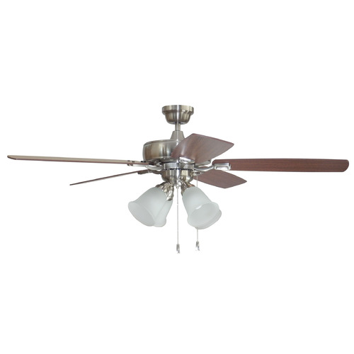 Craftmade Lighting Twist N Click 52-Inch LED Fan in Brushed Nickel by Craftmade Lighting TCE52BNK5C4