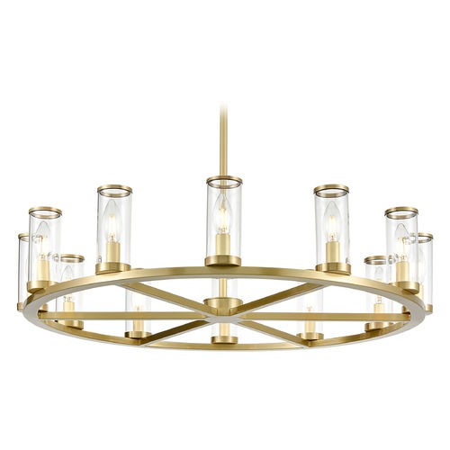 Alora Lighting Revolve 32.75-Inch Chandelier in Natural Brass by Alora Lighting CH309012NBCG