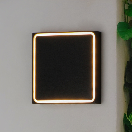 Alumilux Outline LED Outdoor Wall Light in Black by ET2 Lighting