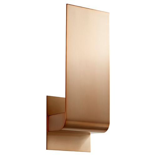 Halo Small LED Wall Sconce in Satin Copper by Oxygen Lighting