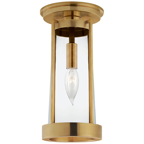 Visual Comfort Signature Collection Thomas OBrien Calix Flush Mount in Antique Brass by Visual Comfort Signature TOB4275HABCG