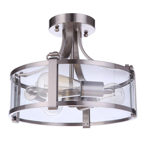 Craftmade Lighting Elliot Brushed Polished Nickel Semi-Flush Mount by Craftmade Lighting 55353-BNK