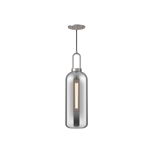 Soji 21-Inch Pendant in Brushed Nickel & Smoked by Alora Lighting