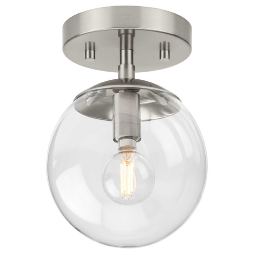 Progress Lighting Progress Lighting Atwell 1-Light Brushed Nickel Semi-Flush Mount P350234-009