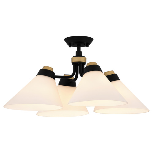 Quoizel Lighting Graft Matte Black Semi-Flushmount Light