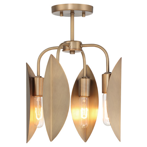 Designers Fountain Eden Old Satin Brass Semi-Flushmount Light