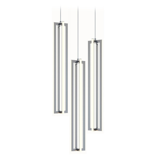 Afx Lighting Cass Satin Nickel LED Multi-Light Pendant