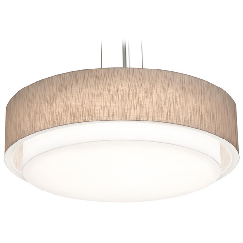 Afx Lighting Sanibel Satin Nickel Pendant Light with Drum Shade