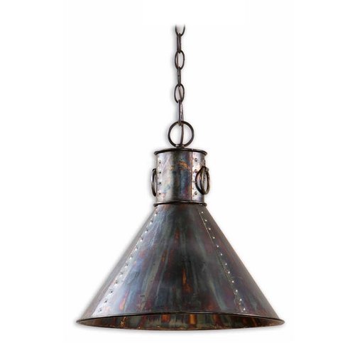 Uttermost Lighting Levone 15-Inch Oxidized Bronze Pendant by Uttermost Lighting 21923