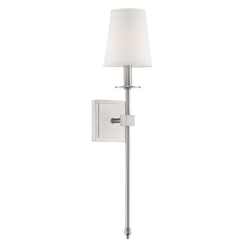 Monroe Satin Nickel Sconce by Savoy House