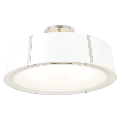 Fulton 24-Inch Semi-Flush in Polished Nickel by Crystorama Lighting