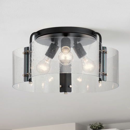 Thoreau 18-Inch Black Semi-Flush Mount by Kichler Lighting