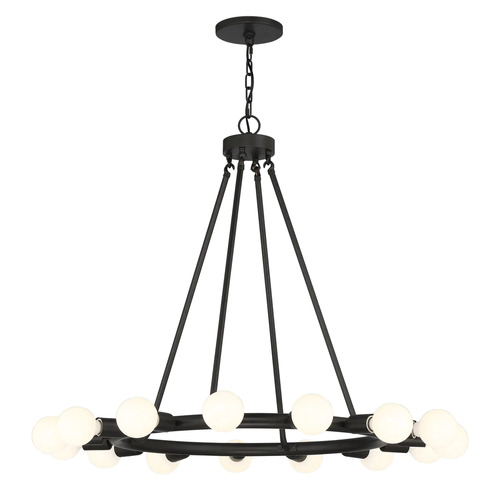 Crystorama Lighting Dakota 28-Inch Chandelier in Black by Crystorama Lighting 9046-BK