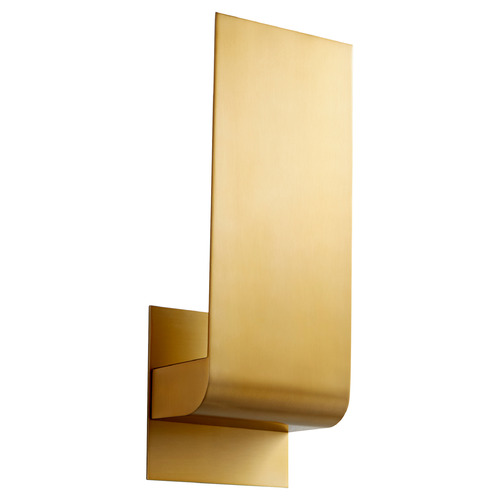 Oxygen Halo Small LED Wall Sconce in Aged Brass by Oxygen Lighting 3-535-40