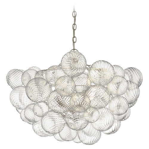 Julie Neill Talia Large Chandelier in Silver Leaf by Visual Comfort Signature