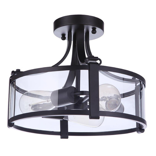 Craftmade Lighting Elliot Flat Black Semi-Flush Mount by Craftmade Lighting 55353-FB