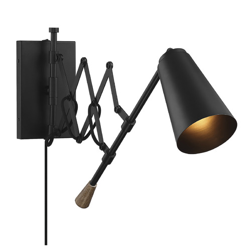 Meridian 14.5-Inch High Adjustable Wall Sconce in Matte Black by Meridian M90060MBK