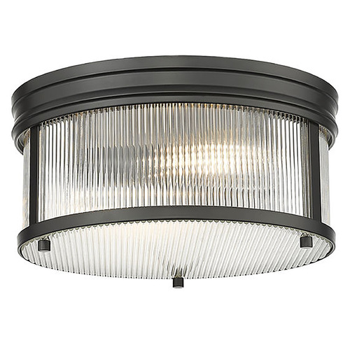 Z-Lite Z-Lite Carnaby Matte Black Flushmount Light 7504FR13-MB