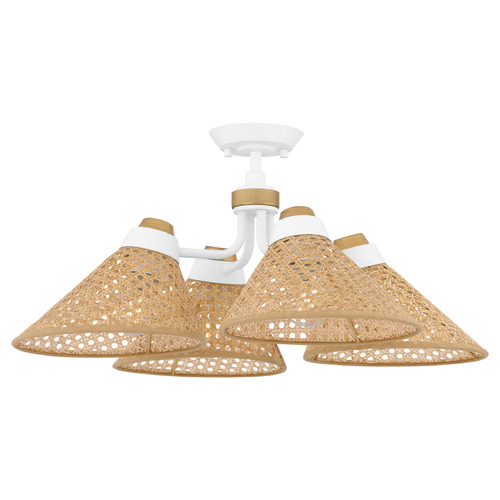 Quoizel Lighting Graft Matte White Semi-Flushmount Light