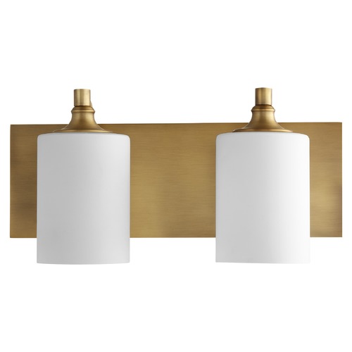 Celeste Aged Brass Bathroom Light by Quorum Lighting
