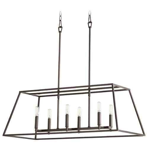 Quorum Lighting Gabriel Oiled Bronze Pendant by Quorum Lighting 654-6-86