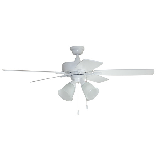 Craftmade Lighting Twist N Click 52-Inch LED Fan in White by Craftmade Lighting TCE52W5C4