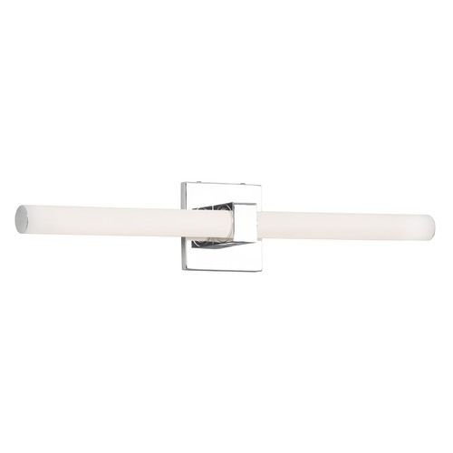 Kuzco Lighting Modern Chrome LED Bathroom Light with Opal Shade 3000K 1800LM by Kuzco Lighting VL17224-CH