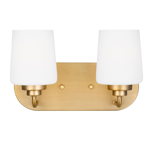 Windom 12-Inch Satin Brass LED Bathroom Light by Generation Lighting