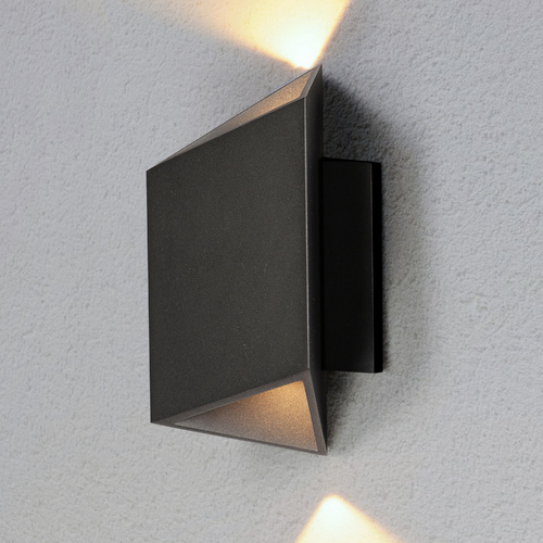 ET2 Lighting Alumilux Favet LED Outdoor Wall Light in Black by ET2 Lighting E41373-BK