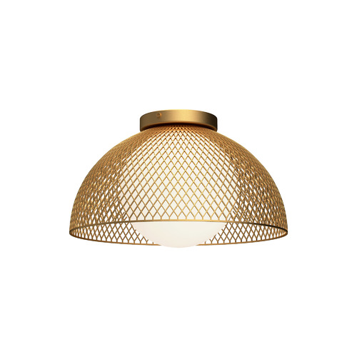 Alora Lighting Haven 12.50-Inch Mesh Flush Mount in Gold by Alora Lighting FM402513GDOP