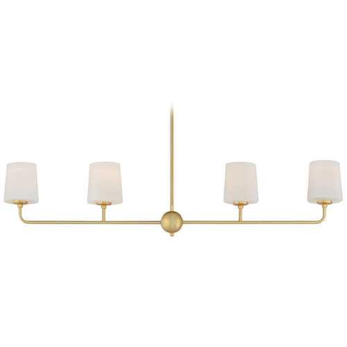 Maxim Lighting Bristol Satin Brass Island Light with Conical Shade