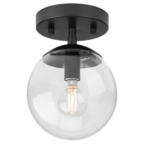 Progress Lighting Progress Lighting Atwell 1-Light Matte Black Semi-Flush Mount P350234-31M