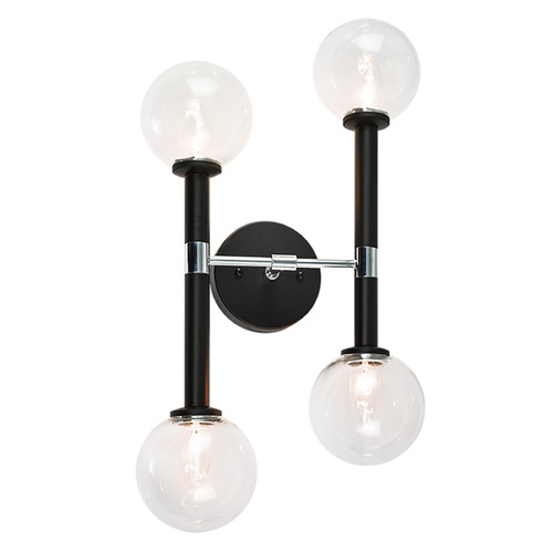 Matteo Lighting Stellar Black Vertical Bathroom Light