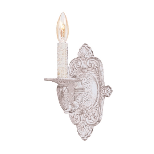 Sconce Wall Light in Antique White Finish