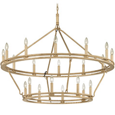 Troy Lighting Sutton Champagne Leaf Chandelier