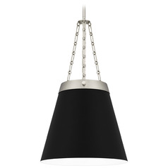 Quoizel Lighting Quoizel Piccolo Pendant Brushed Nickel Pendant Light with Conical Shade