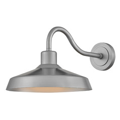 Hinkley Forge Antique Brushed Aluminum LED Outdoor Wall Light