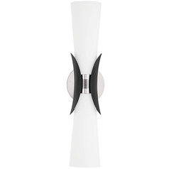 Troy Lighting Muncie Polished Nickel & Soft Black Sconce