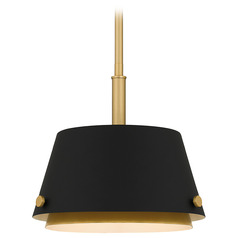Quoizel Lighting Quoizel Piccolo Pendant Matte Black Pendant Light with Empire Shade