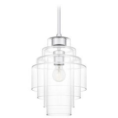 Quoizel Lighting Quoizel Piccolo Pendant Polished Chrome Pendant Light with Cylindrical Shade