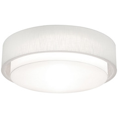 Afx Lighting Sanibel Linen White LED Flushmount Light