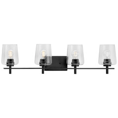 Progress Lighting Calais 4-Light Matte Black Bath Vanity Light