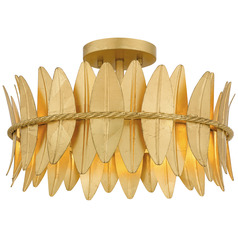 Quoizel Lighting Liza Gold Leaf Semi-Flushmount Light