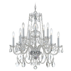 Crystorama Lighting Traditional Crystal Polished Chrome Crystal Chandelier