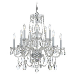 Crystorama Lighting Traditional Crystal Polished Chrome Crystal Chandelier