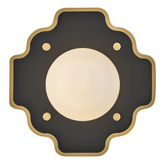Hinkley Howe Gloss Black with Heritage Brass Accents LED Sconce