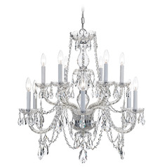 Crystorama Lighting Traditional Crystal Polished Chrome Crystal Chandelier