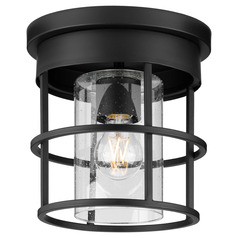 Progress Lighting Atwell 1-Light Matte Black Semi-Flush Mount