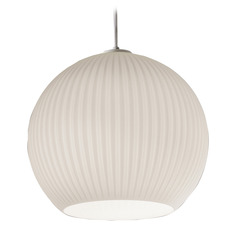 Afx Lighting Cleo White Pendant Light with Globe Shade